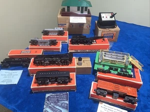 LIONEL WORK TRAIN SET W/ 671 Loco & 2671W Plus 5 Cars, Cattle Load & Station  OB - Picture 1 of 12