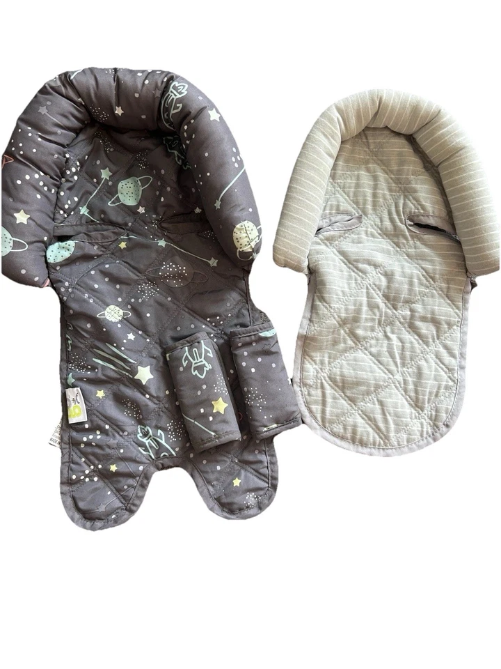 Go by Goldbug Baby Infant Duo 2 en 1 Soporte de Cabeza Asiento de Coche Inserto 2 Piezas, Gris Foto 1 de 1