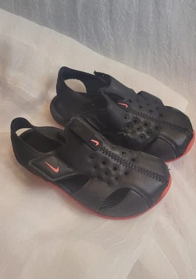 NIKE SUNRAY PROTECT 2 Talla 8 Negro Rosa Agua Zapatos Niño Niña LEER DESCRIPCIÓN Foto 1 de 4