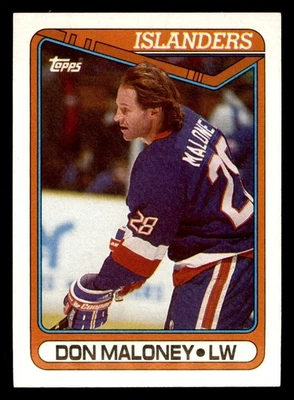  31 Don Maloney 28 Islanders 1990 Topps Hockey Sports Trading Card  - Image 1 of 2