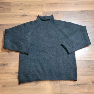 VTG 90s J. Crew Cotton Roll Neck Sweater Men’s Blue Tag Size XL Back - Picture 1 of 5