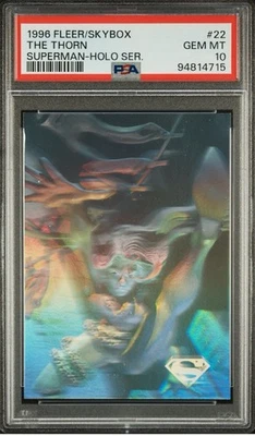 1996 Vintage Fleer SUPERMAN - HOLO SER The Thorns,  PSA Gem Mint 10. PSA POP 1 - Image 1 of 3