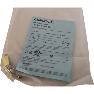 NEW Contrinex DW-AS-701-M8-001 8mm Inductive Proximity Sensor NPN M8