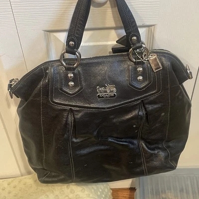 Bolso colgante de cuero negro COACH F0968-14297 Foto 1 de 4