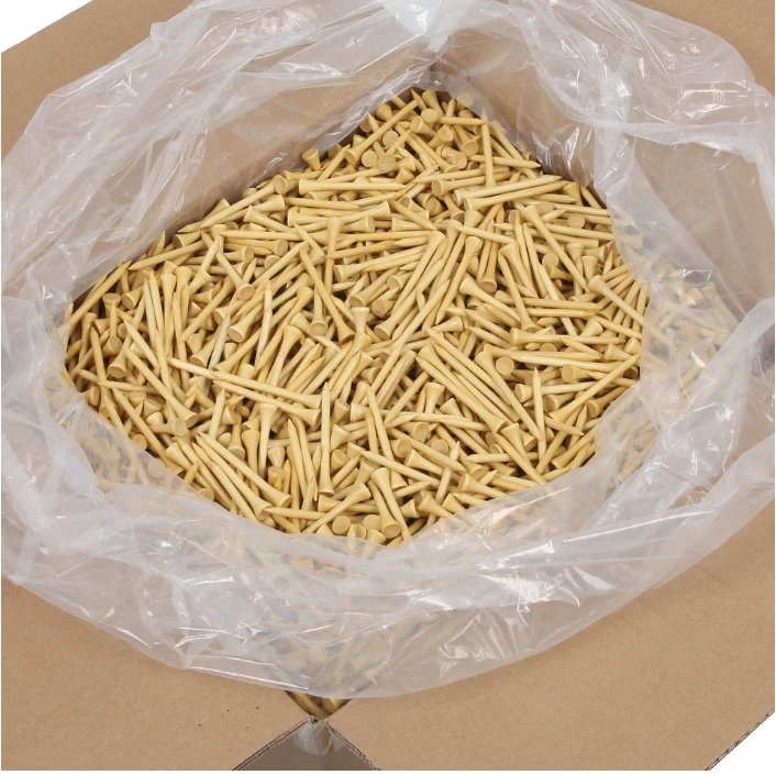 Premium Bulk Hard Wood Golf Tees - 5000 Count –Natural -  3 1/4" or 2 3/4" - Image 1 of 1