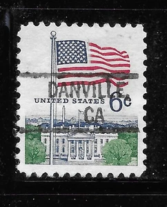 California Precancels - Danville 729 - 6c Flag Prominent American - Picture 1 of 1
