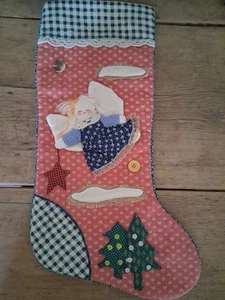 Christmas Stocking Country angel Vintage - Picture 1 of 11
