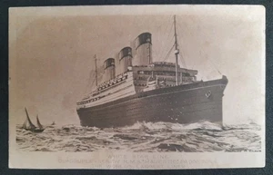 Postal antigua White Star Line RMS Majestic - Forro más grande del mundo - Imagen 1 de 2