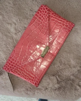 Coccinelle Pink Patent Leather Clutch Bag With strap Tags& DustBag  - Image 1 of 4