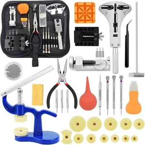 Watch Repair Kit, Watch Band Strap Link Pins Remover Repair Tool Set,Watch Batte - Picture 1 of 8