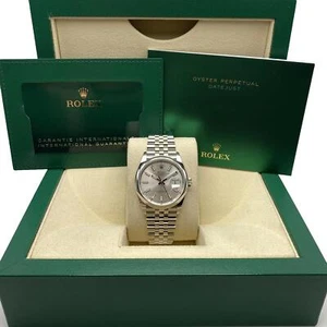 Rolex Datejust 36mm 126200 Jubilee Steel Silver Dial Automatic Watch B&P 2023 - Picture 1 of 7