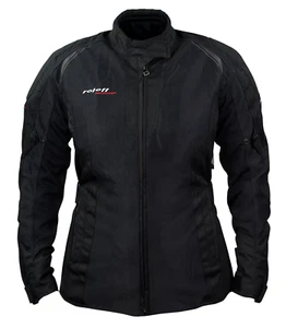 Roleff Sommer Damen Motorradjacke schwarz - Protektoren - Größe XS - 5XL - Bild 1 von 5