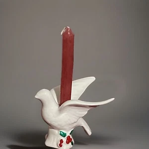 Kerzenhalter "Spirit Of The Season" Weihnachten Urlaub Taube #5368 Vintage Neu im Karton - Bild 1 von 8