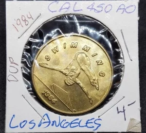 1984 XXIIIrd Olympic Games token ◇ Los Angeles California ◇ CA450AO ◇ SCRTD FARE - Picture 1 of 2