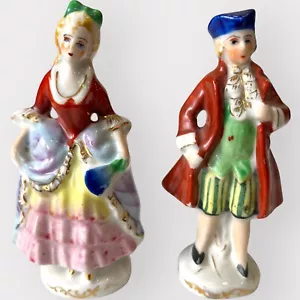 Juego de 2 estatuillas victorianas de porcelana de 4" de colección ocupado Japón - Imagen 1 de 8