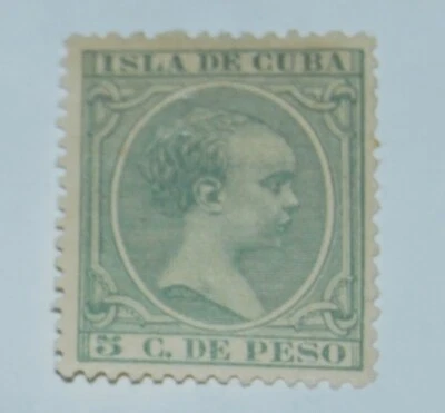Spanish Antilles colonies,  stamp MH , King Alfonso XIII 1890s, 5 c, AX4-31 - Image 1 of 2