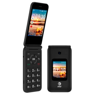 AT&T Carrier Cingular Flip IV 4G LTE Flip GSM Phone - Qualcomm Snapdragon, Black - Picture 1 of 7