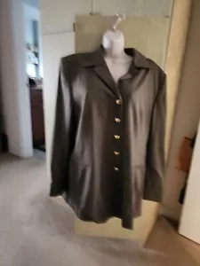 Vintage Escada By Margaretha Ley 2-Piece Olive Skirt Suit Size 44 100 % Wool - Picture 1 of 12