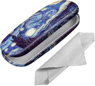 Portable Hard Shell Eyeglasses Case Glasses Cover Eyeglass Holder Cleaning Cloth - Image 1 of 4