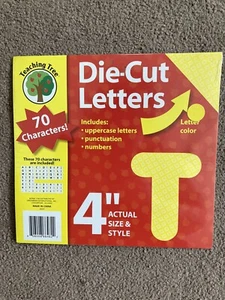 Teaching Tree - 4 inch Die-cut Letters - Yellow. Teachers School Supplies. - Picture 1 of 2