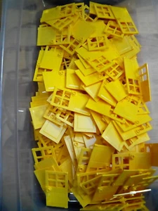 Lego Yellow Door 1X4X6 With 4 Panes And Stud Handle 15 Pieces Bulk Lot NEW - Picture 1 of 1