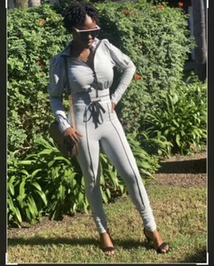 Womens Tracksuit Pants Sets Sportwear Lounge Wear Rouched Style Sm, Med, Large - Picture 1 of 4