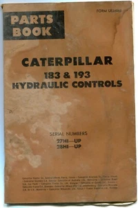 Caterpillar Hydraulic Controls 183 and 193 27H1-UP 28H1-UP Form UE36068 11-65 - Picture 1 of 3