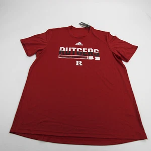 Rutgers Scarlet Knights adidas Aeroready Short Sleeve Shirt Men's Red New - Picture 1 of 4