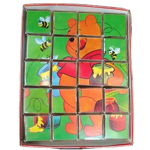 1977 Winnie the Pooh Sears 20 Cube Puzzle 4 Papers In Box Walt Disney Production - Picture 1 of 11