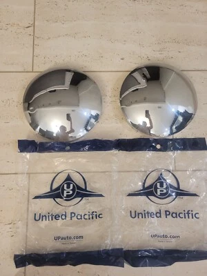 United Pacific 10108 Axle Hub Cap Front, Universal, Chrome, Dome Style, 1" Lip Foto 1 de 4