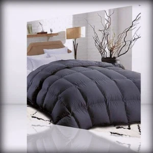 Bettdecke weich * Gans Daunen alternative Betteinlage warm Winter 210 grau King-1 - Bild 1 von 1