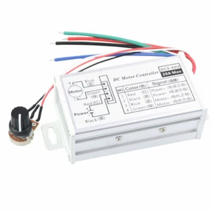 12V 24V Max 20A PWM DC Motor Stufenlos Regelbar Drehzahlregler Schalter - Bild 1 von 12