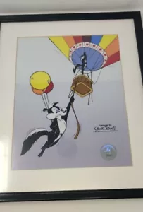 Chuck Jones Pepe Le Pew Framed & Matted L.E. Serigraph Cel Art Original - Picture 1 of 7