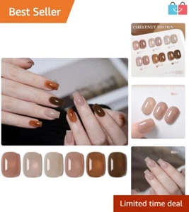 Long-Lasting Glossy Jelly Gel Nail Polish Kit - 6 Sheer Colors for DIY Nail Art - Picture 1 of 8