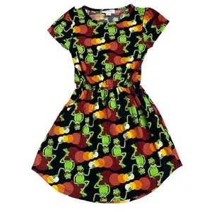 LulaRoe Kermit the Frog Toddler Girl Dress with Pockets Size 4T - Picture 1 of 6