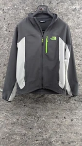 The North Face Men's Two Tone Gray Windfall Jacket Green Logo 3 Pocket Size M - Picture 1 of 15