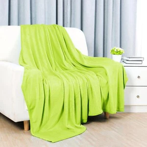 Fleecedecke Kuscheldecke Tagesdecke Bettüberwurf Sofadecke grün 200 x 230cm - Bild 1 von 10