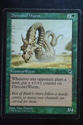 Magic The Gathering MTG DIRTCOWL WURM Tempest MP Moderately Played - Image 1 of 2