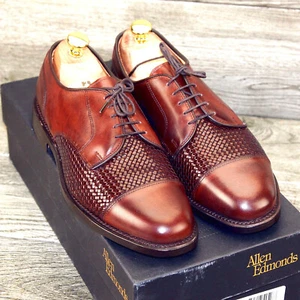 * Neu im Karton * 395 $ Allen Edmonds LAUDERDALE 7,5 D Chili * 15 $ neue Bäume hinzufügen - Bild 1 von 13