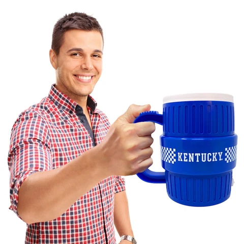 KENTUCKY WILDCATS Water Cooler Mug - Beer Coffee Cup Stein Tailgating Gift Cover