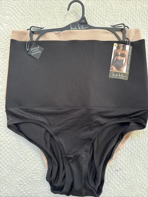 NWT: NICOLE MILLER: 2 Pack: Waist Control Briefs. SZ: 1X-Double Layer Shaping - Image 1 of 4