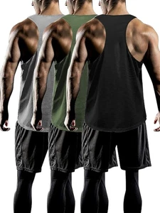 Canotte Uomo Y-Back Muscle Confezione da 3 Dry Fit X-Large, Nero+Grigio+Esercito  - Foto 1 di 7