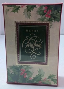NOS Sealed Hallmark Seasons Greeting 40 Christmas Cards & Envelopes Red & Gold - Picture 1 of 3