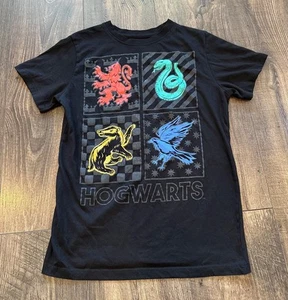 GUC Youth  Harry Potter Hogwarts House Black Graphic Short Sleeve Shirt, L 12/14 - Picture 1 of 6