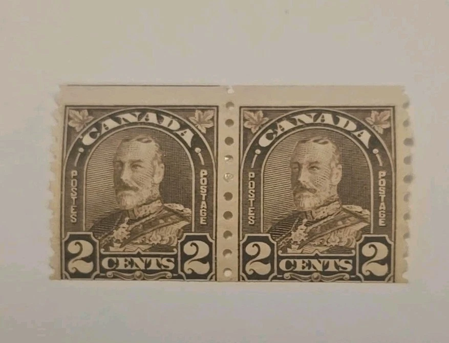 Canada Scott 182 King George V ArchLeaf Issue 1931 F MH Coil Pair - Image 1 of 1