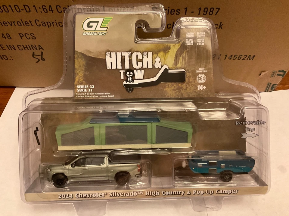 Chevrolet Silverado 2024 enganche y remolque Greenlight con cámper emergente Foto 1 de 1