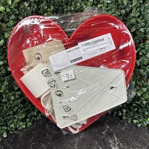 New IKEA Smila Hijarta Children’s Red Heart Plastic Wall Lamp W/7w Light 12x11in - Picture 1 of 5