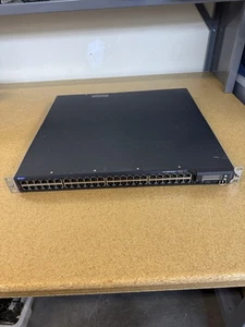 Conmutador Ethernet Gigabit de 48 puertos Juniper EX4200-48T doble fuente de alimentación y orejas - Imagen 1 de 5