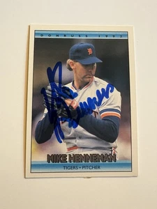 Mike Henneman signierte 1992 Donruss Detroit Tigers Karte # 253 - Bild 1 von 1
