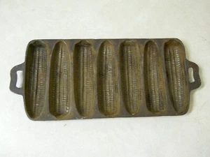 Vintage Gusseisen Mais Brot Pon Backpfanne 7 Slot - Bild 1 von 4